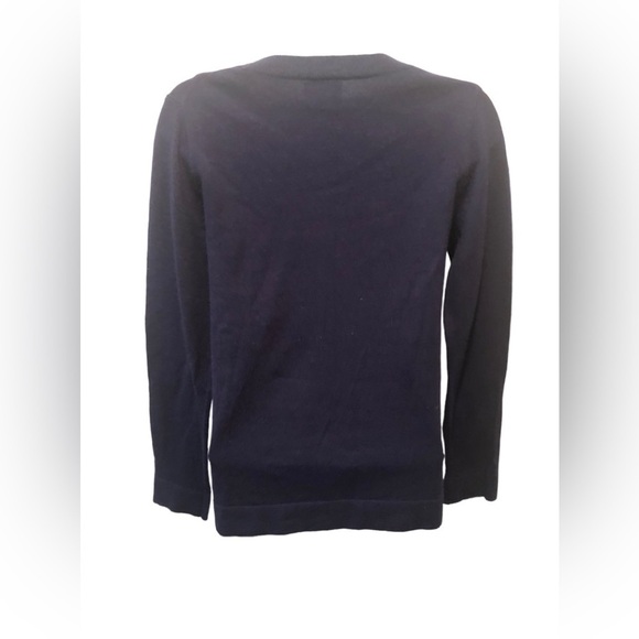 J. Crew Cotton-Wool Blend Teddie Sweater Sz. XS Crewneck Navy Blue Lightweight - Picture 4 of 7